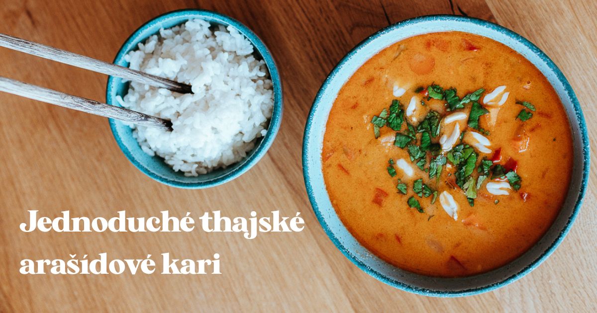 Recept na arašídové thajské kari.